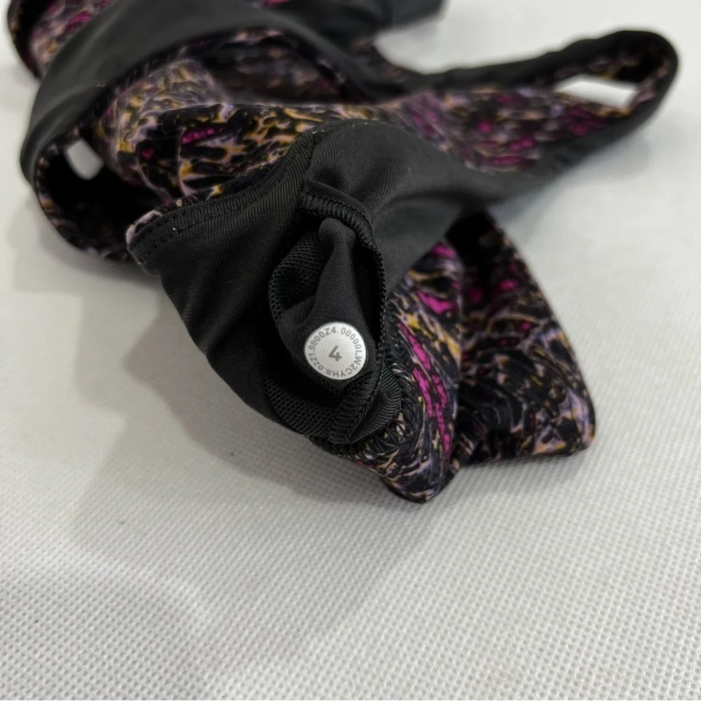 Lululemon Wunder Train Long Line Bra Size 4 Sports Bra Topography Multi